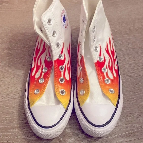 ❌SOLD❌ NWOT [Converse] Chuck Taylor Flame All-Star Hi-Top Sneakers Women's Sz 6 - Picture 14 of 15